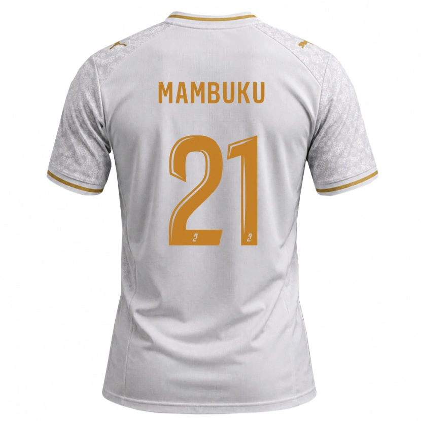 Danxen Hombre Camiseta Jean Mambuku #21 Blanco Gris Dorado 2ª Equipación 2026/27 La Camisa México