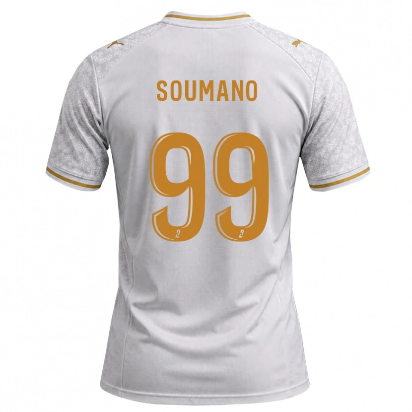 Danxen Hombre Camiseta Sambou Soumano #99 Blanco Gris Dorado 2ª Equipación 2026/27 La Camisa México
