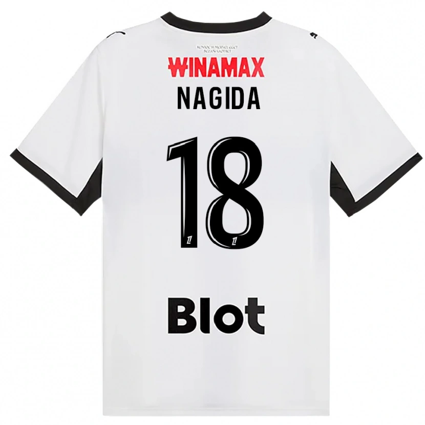Danxen Hombre Camiseta Mahamadou Nagida #18 Negro Blanco Rojo 2ª Equipación 2026/27 La Camisa México