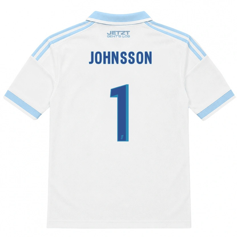 Danxen Hombre Camiseta Karl-Johan Johnsson #1 Azul Cielo Claro Blanco Rojo 2ª Equipación 2026/27 La Camisa México