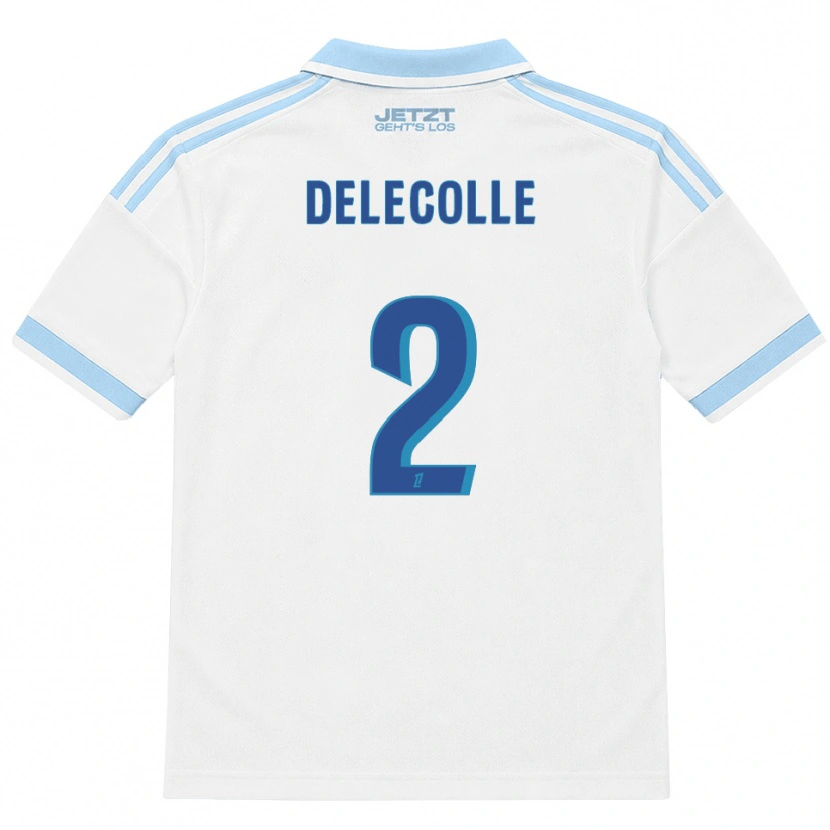Danxen Hombre Camiseta Timéo Delecolle #2 Azul Cielo Claro Blanco Rojo 2ª Equipación 2026/27 La Camisa México