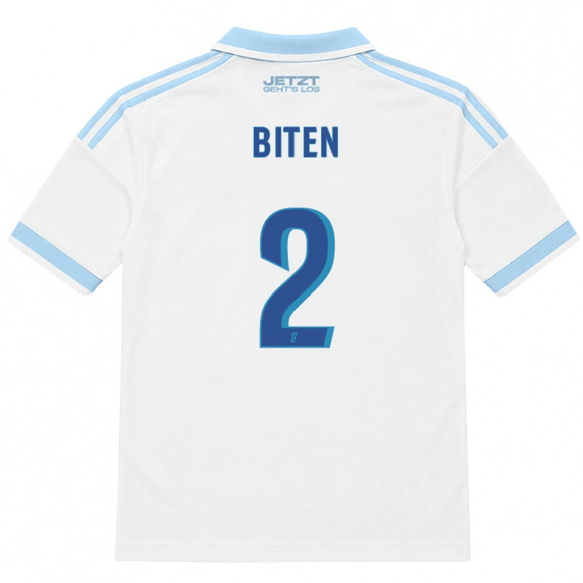 Danxen Hombre Camiseta Clancy Valère Biten #2 Azul Cielo Claro Blanco Rojo 2ª Equipación 2026/27 La Camisa México