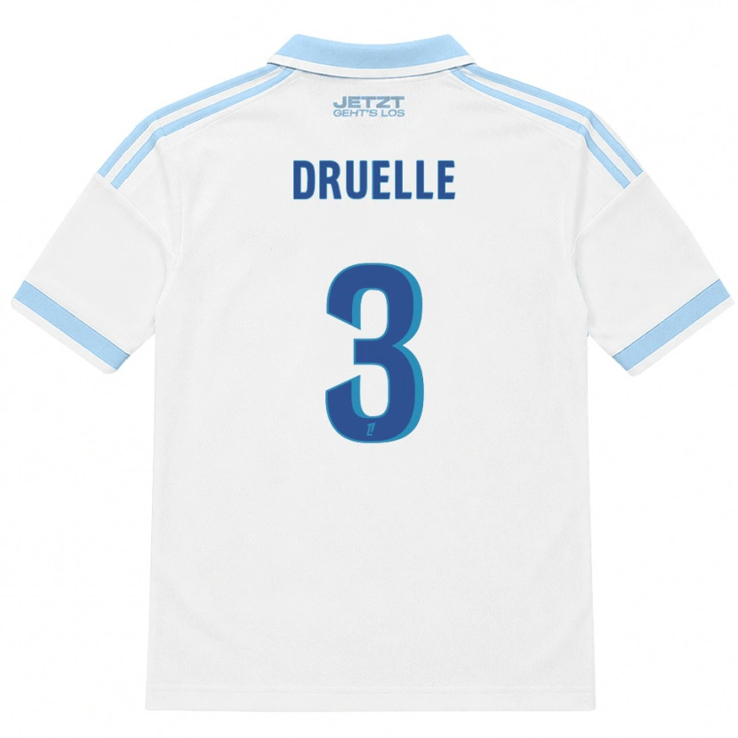 Danxen Hombre Camiseta Robin Druelle #3 Azul Cielo Claro Blanco Rojo 2ª Equipación 2026/27 La Camisa México