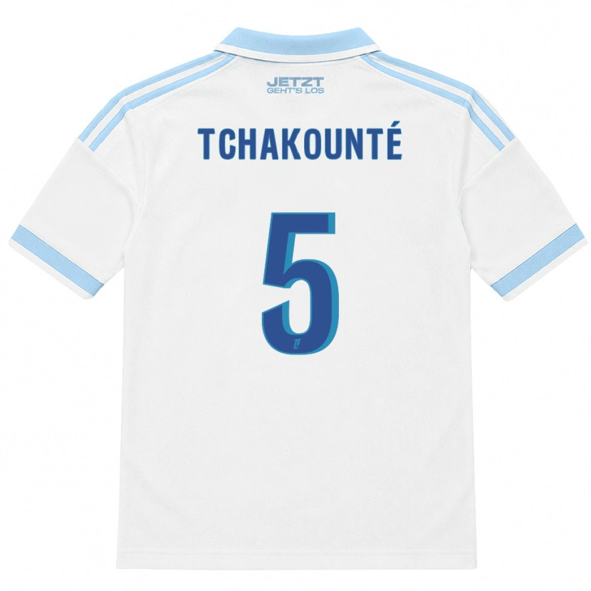 Danxen Hombre Camiseta Anaëlle Tchakounté #5 Azul Cielo Claro Blanco Rojo 2ª Equipación 2026/27 La Camisa México