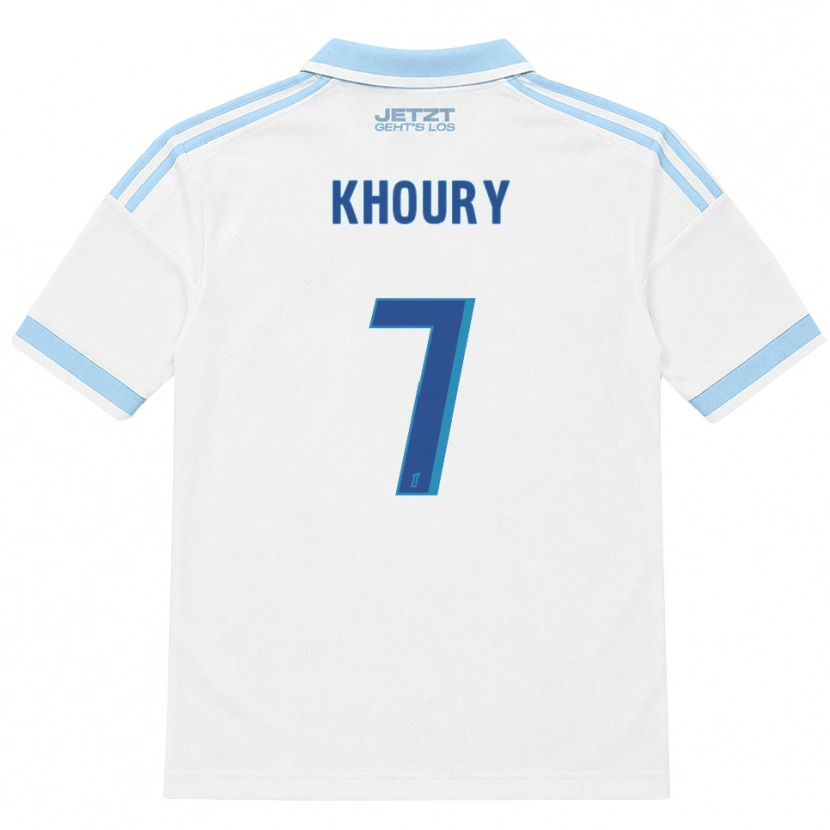 Danxen Hombre Camiseta Pilar Khoury #7 Azul Cielo Claro Blanco Rojo 2ª Equipación 2026/27 La Camisa México