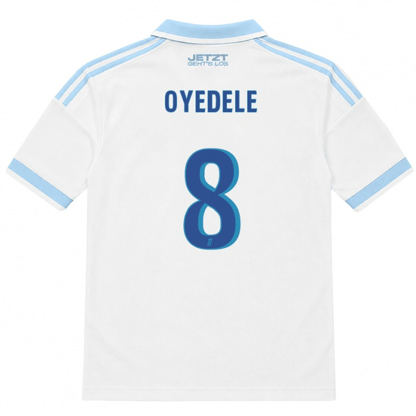 Danxen Hombre Camiseta Maxi Oyedele #8 Azul Cielo Claro Blanco Rojo 2ª Equipación 2026/27 La Camisa México