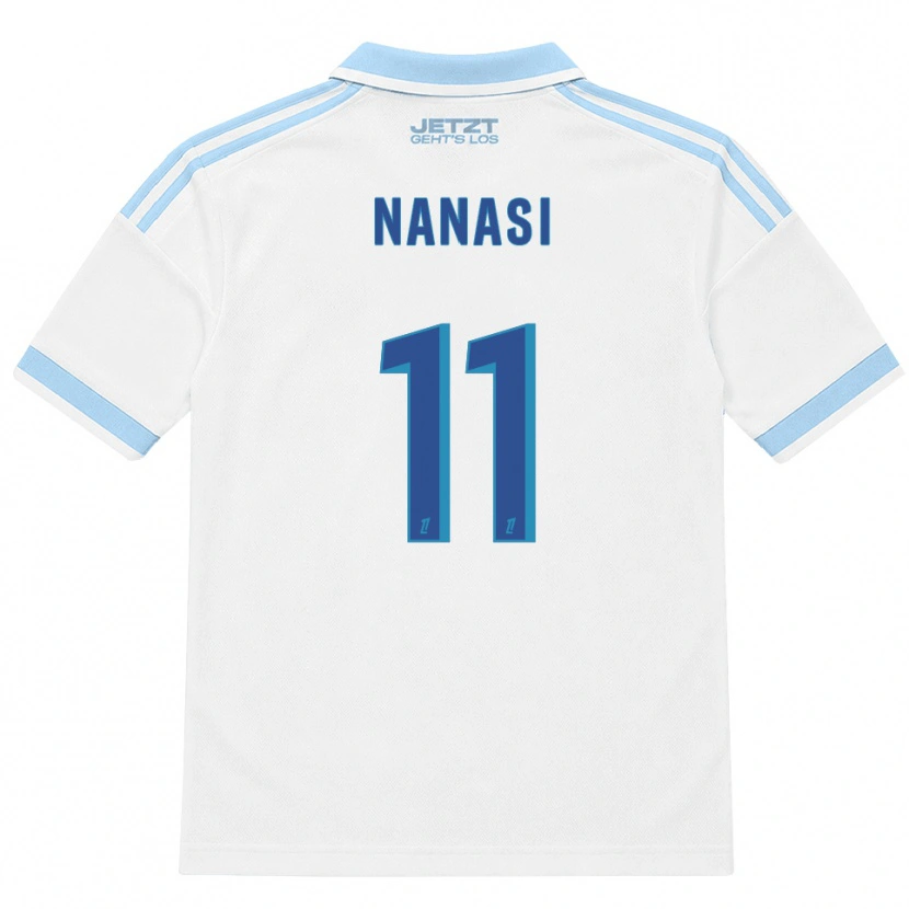Danxen Hombre Camiseta Sebastian Nanasi #11 Azul Cielo Claro Blanco Rojo 2ª Equipación 2026/27 La Camisa México