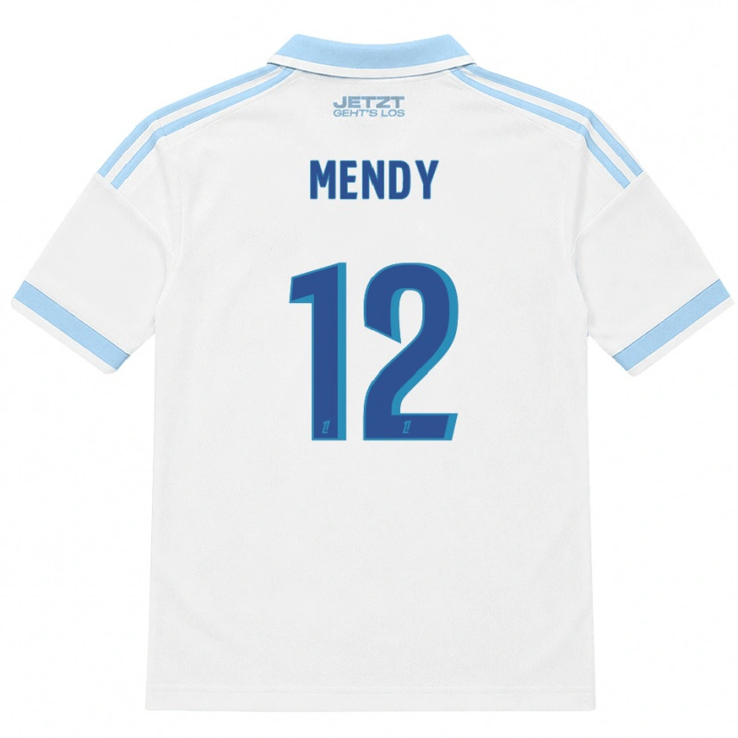 Danxen Hombre Camiseta François Mendy #12 Azul Cielo Claro Blanco Rojo 2ª Equipación 2026/27 La Camisa México
