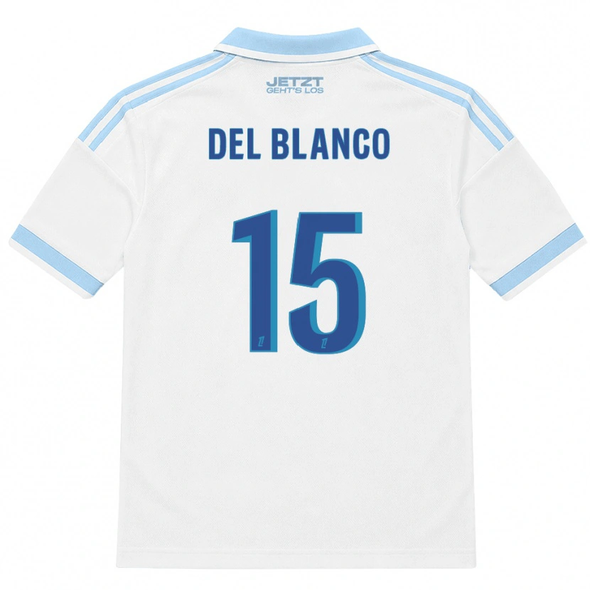 Danxen Hombre Camiseta Mateo Del Blanco #15 Azul Cielo Claro Blanco Rojo 2ª Equipación 2026/27 La Camisa México