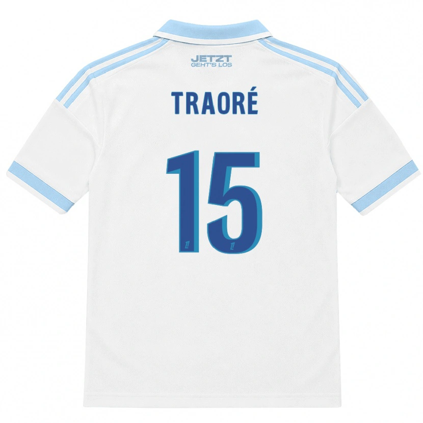 Danxen Hombre Camiseta Erwan Traoré #15 Azul Cielo Claro Blanco Rojo 2ª Equipación 2026/27 La Camisa México