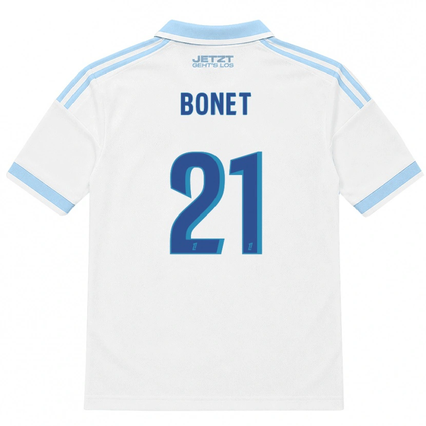 Danxen Hombre Camiseta Élise Bonet #21 Azul Cielo Claro Blanco Rojo 2ª Equipación 2026/27 La Camisa México