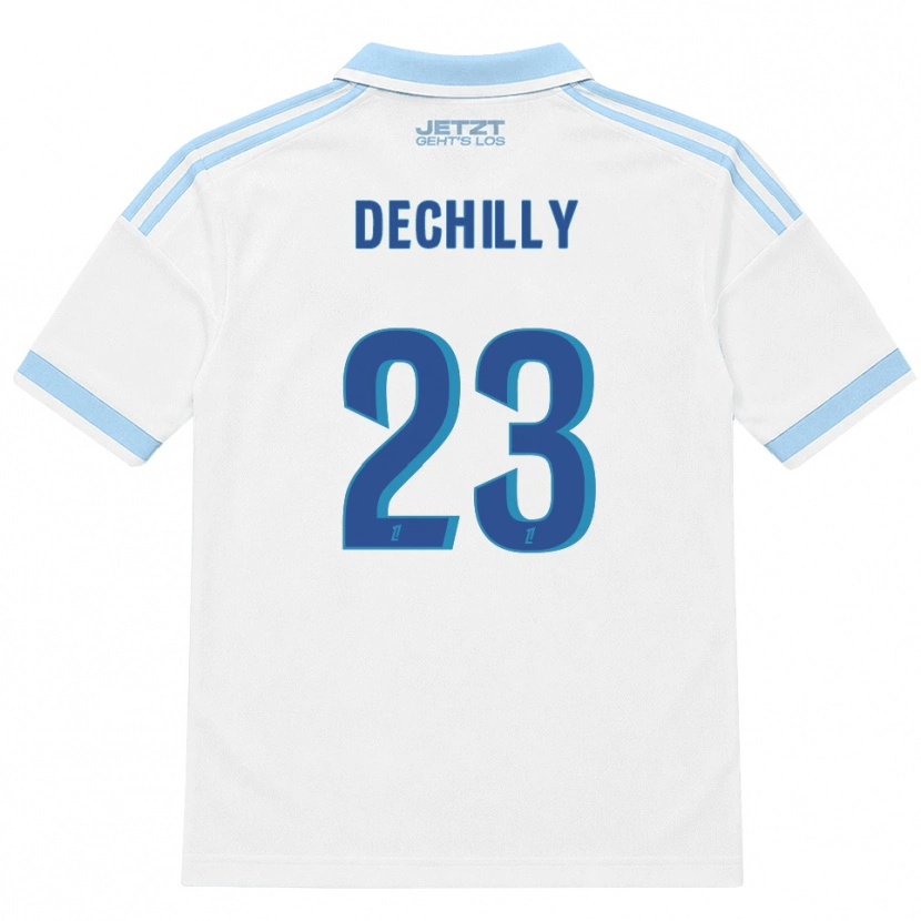 Danxen Hombre Camiseta Pauline Dechilly #23 Azul Cielo Claro Blanco Rojo 2ª Equipación 2026/27 La Camisa México