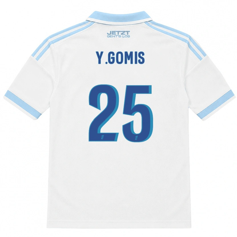 Danxen Hombre Camiseta Yoni Gomis #25 Azul Cielo Claro Blanco Rojo 2ª Equipación 2026/27 La Camisa México