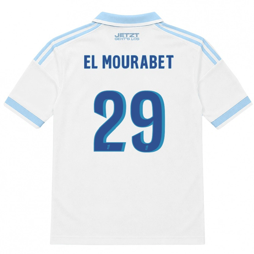 Danxen Hombre Camiseta Samir El Mourabet #29 Azul Cielo Claro Blanco Rojo 2ª Equipación 2026/27 La Camisa México