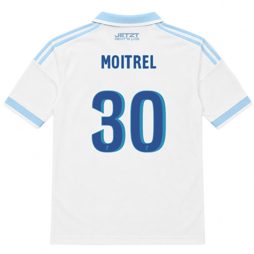 Danxen Hombre Camiseta Pauline Moitrel #30 Azul Cielo Claro Blanco Rojo 2ª Equipación 2026/27 La Camisa México
