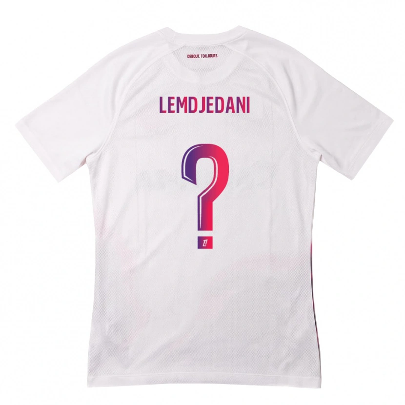 Danxen Hombre Camiseta Mehdi Lemdjedani #0 Blanco Rosa Morado 2ª Equipación 2026/27 La Camisa México