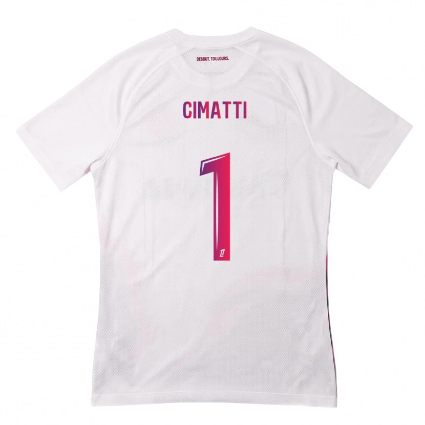 Danxen Hombre Camiseta Marie Cimatti #1 Blanco Rosa Morado 2ª Equipación 2026/27 La Camisa México