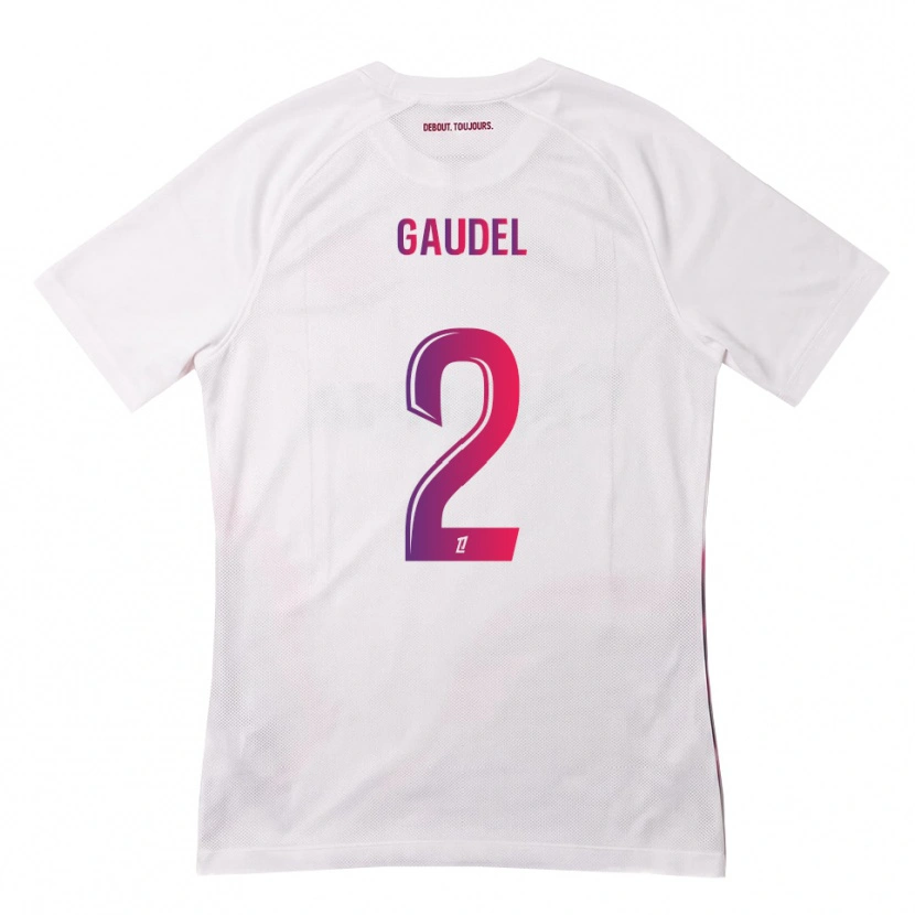 Danxen Hombre Camiseta Raphaël Gaudel #2 Blanco Rosa Morado 2ª Equipación 2026/27 La Camisa México
