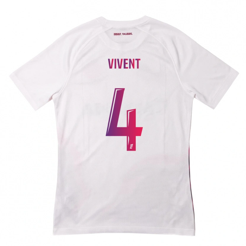 Danxen Hombre Camiseta Sacha Vivent #4 Blanco Rosa Morado 2ª Equipación 2026/27 La Camisa México