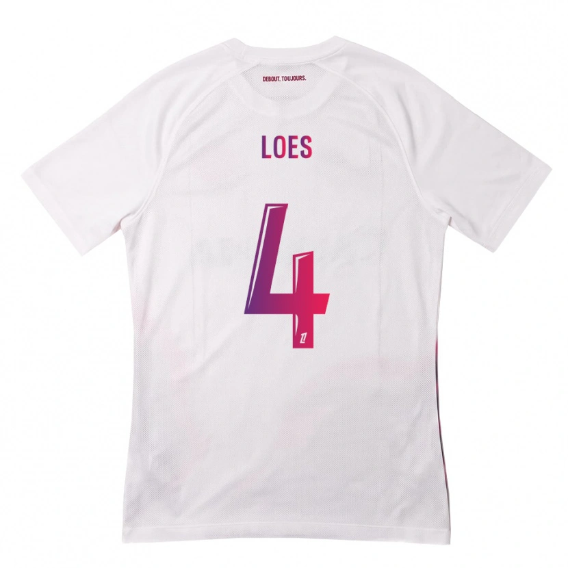 Danxen Hombre Camiseta Wayan Loes #4 Blanco Rosa Morado 2ª Equipación 2026/27 La Camisa México
