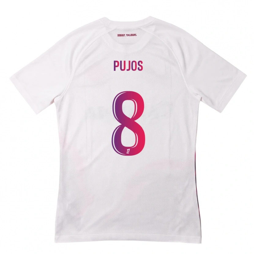Danxen Hombre Camiseta Lenny Pujos #8 Blanco Rosa Morado 2ª Equipación 2026/27 La Camisa México
