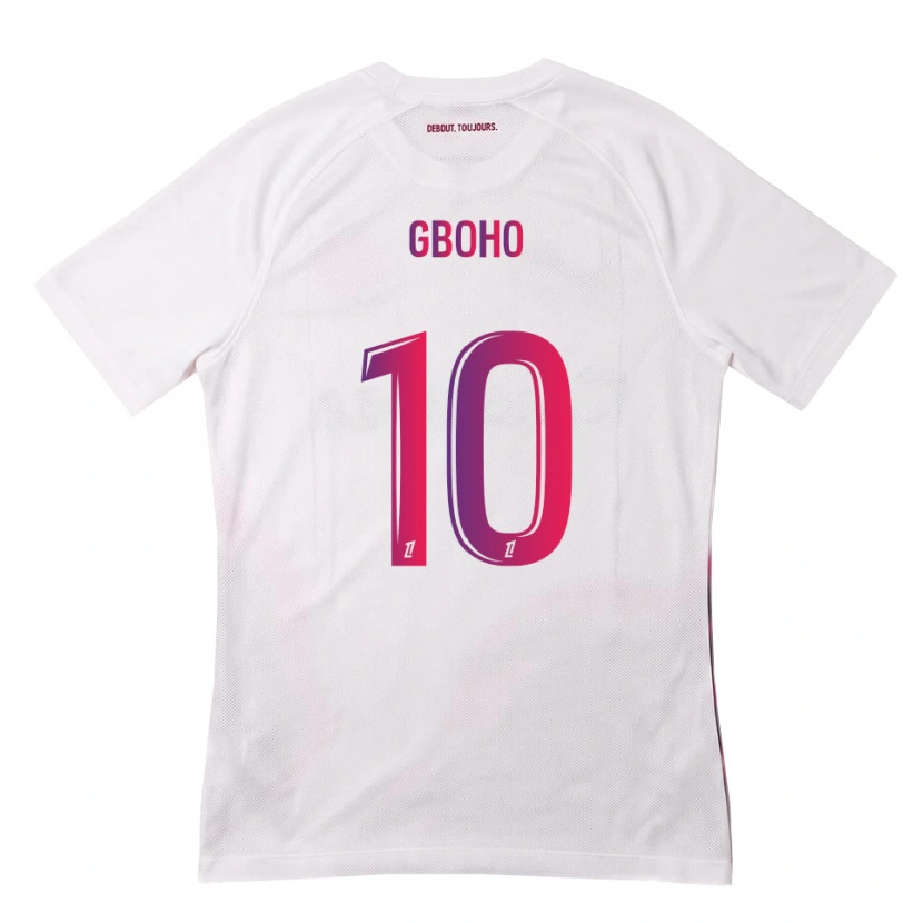 Danxen Hombre Camiseta Yann Gboho #10 Blanco Rosa Morado 2ª Equipación 2026/27 La Camisa México