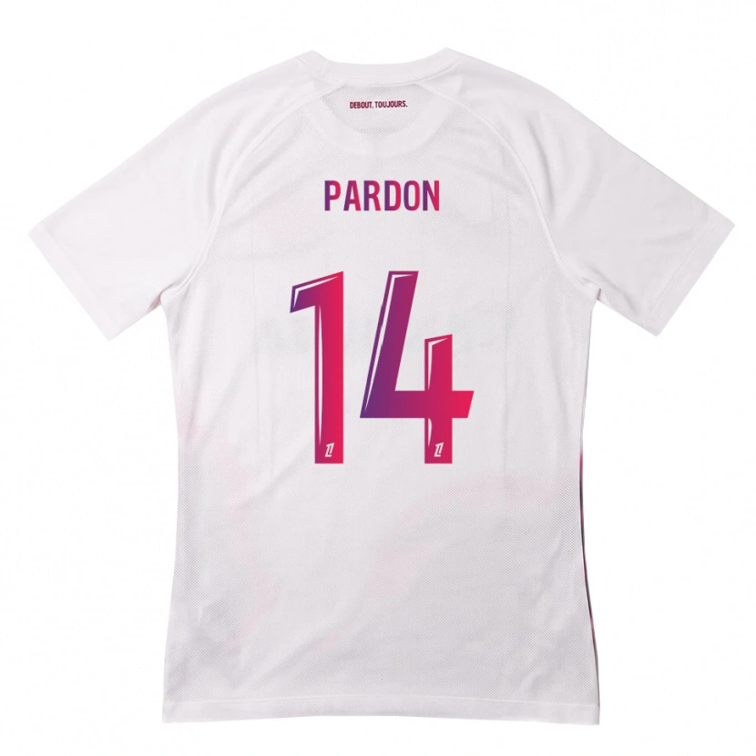 Danxen Hombre Camiseta Pauline Pardon #14 Blanco Rosa Morado 2ª Equipación 2026/27 La Camisa México