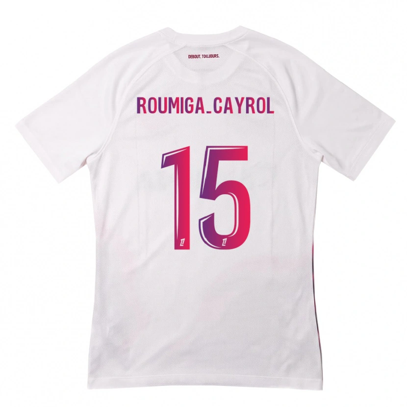 Danxen Hombre Camiseta Sonia Roumiga-Cayrol #15 Blanco Rosa Morado 2ª Equipación 2026/27 La Camisa México