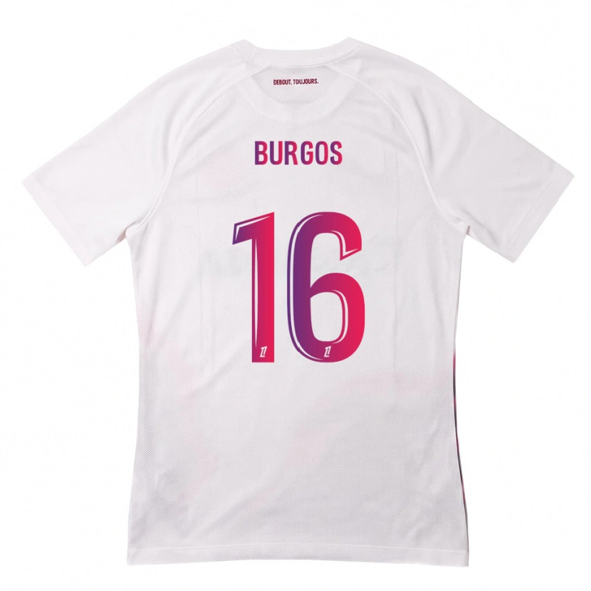 Danxen Hombre Camiseta Diego Burgos #16 Blanco Rosa Morado 2ª Equipación 2026/27 La Camisa México