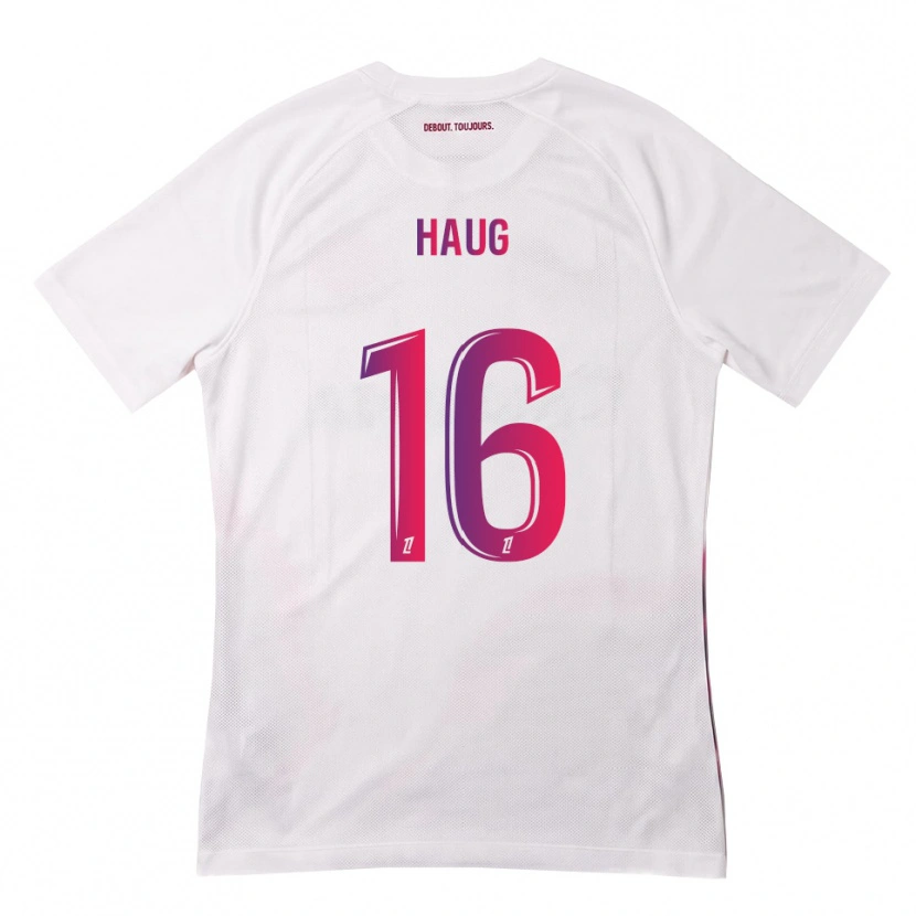 Danxen Hombre Camiseta Kjetil Haug #16 Blanco Rosa Morado 2ª Equipación 2026/27 La Camisa México
