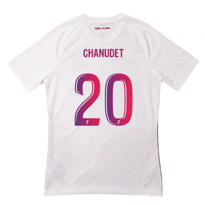 Danxen Hombre Camiseta Coralie Chanudet #20 Blanco Rosa Morado 2ª Equipación 2026/27 La Camisa México