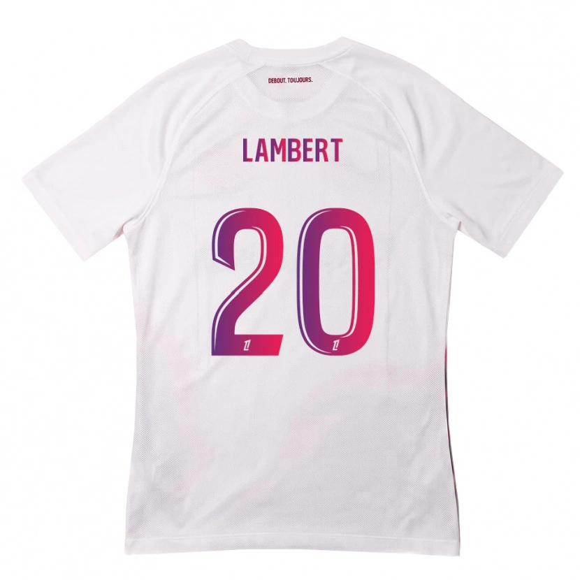 Danxen Hombre Camiseta Sarah Lambert #20 Blanco Rosa Morado 2ª Equipación 2026/27 La Camisa México