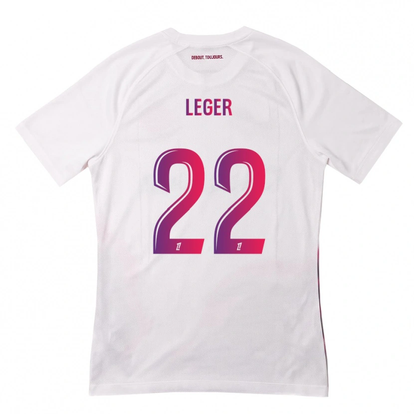 Danxen Hombre Camiseta Christelle Léger #22 Blanco Rosa Morado 2ª Equipación 2026/27 La Camisa México