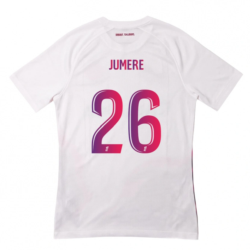 Danxen Hombre Camiseta Lou Jumere Seignou #26 Blanco Rosa Morado 2ª Equipación 2026/27 La Camisa México