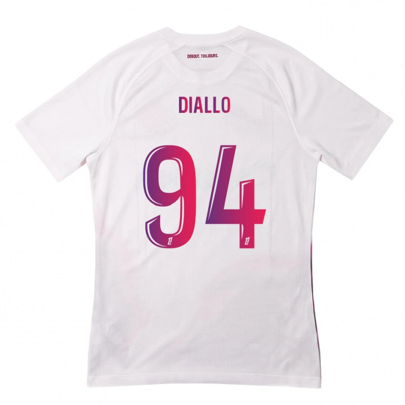 Danxen Hombre Camiseta Ismaïl Diallo #94 Blanco Rosa Morado 2ª Equipación 2026/27 La Camisa México