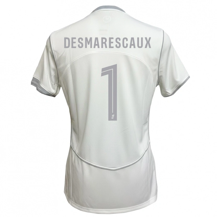 Danxen Hombre Camiseta Émile Desmarescaux #1 Blanco Gris 2ª Equipación 2026/27 La Camisa México