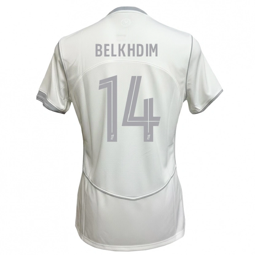 Danxen Hombre Camiseta Yassin Belkhdim #14 Blanco Gris 2ª Equipación 2026/27 La Camisa México