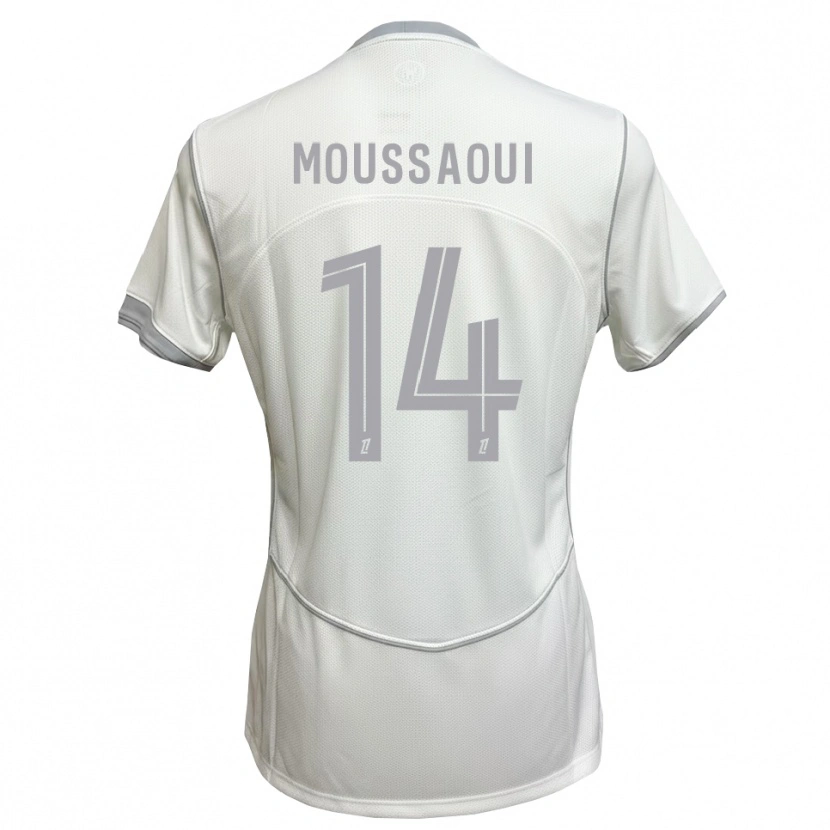 Danxen Hombre Camiseta Amine Moussaoui #14 Blanco Gris 2ª Equipación 2026/27 La Camisa México