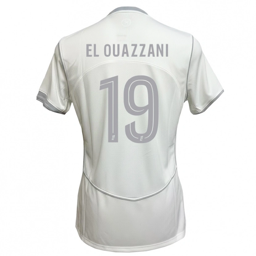 Danxen Hombre Camiseta Amine El Ouazzani #19 Blanco Gris 2ª Equipación 2026/27 La Camisa México