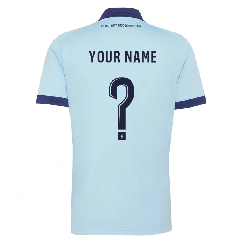 Danxen Hombre Camiseta Su Nombre #0 Azul Aciano Negro 2ª Equipación 2026/27 La Camisa México