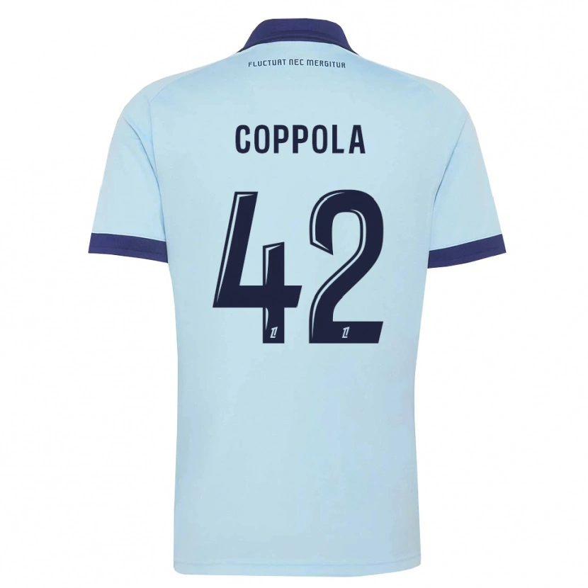 Danxen Hombre Camiseta Diego Coppola #42 Azul Aciano Negro 2ª Equipación 2026/27 La Camisa México