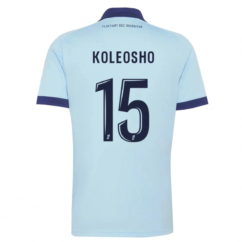 Danxen Hombre Camiseta Luca Koleosho #15 Azul Aciano Negro 2ª Equipación 2026/27 La Camisa México