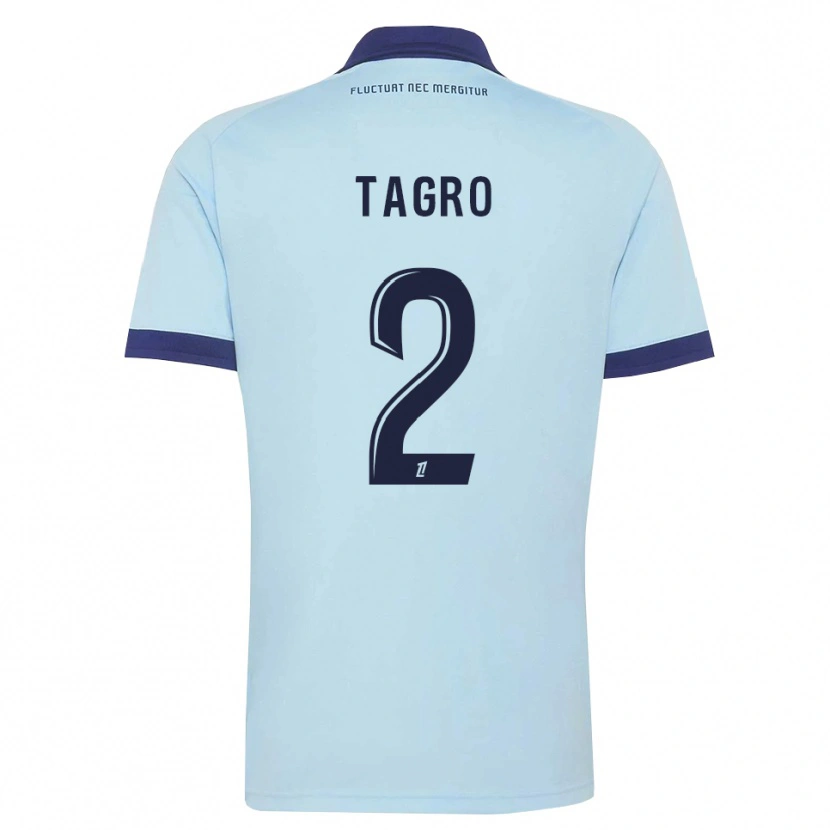 Danxen Hombre Camiseta Lucas Tagro #2 Azul Aciano Negro 2ª Equipación 2026/27 La Camisa México