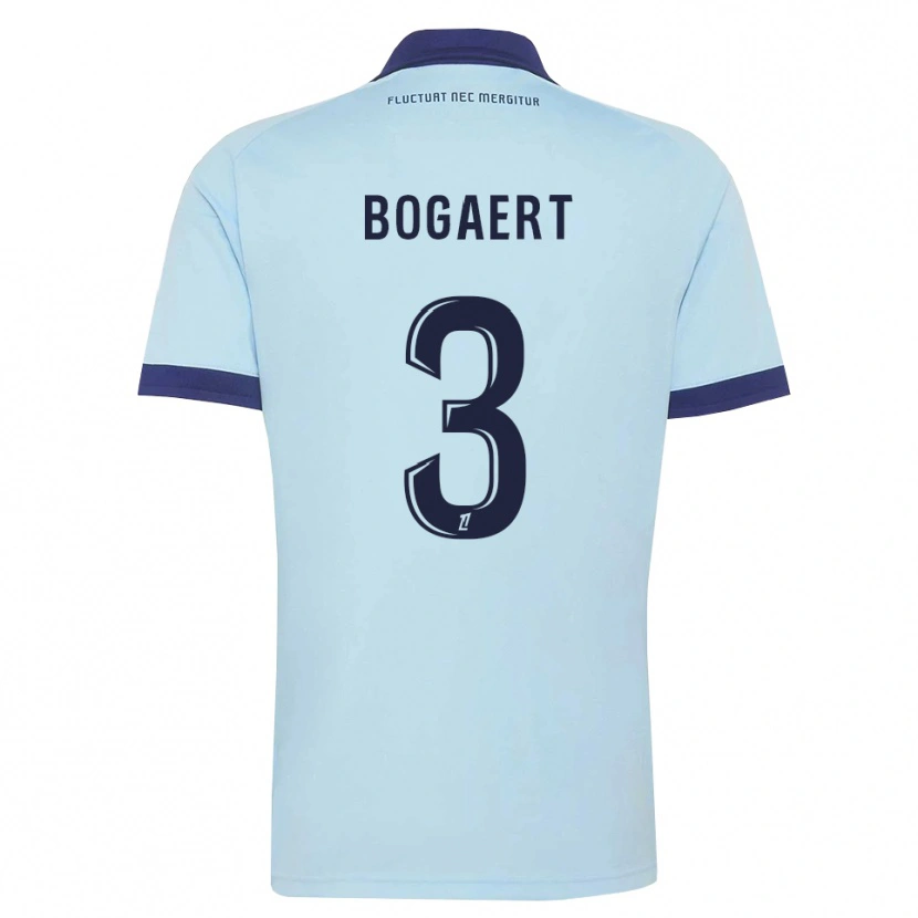 Danxen Hombre Camiseta Lou Bogaert #3 Azul Aciano Negro 2ª Equipación 2026/27 La Camisa México