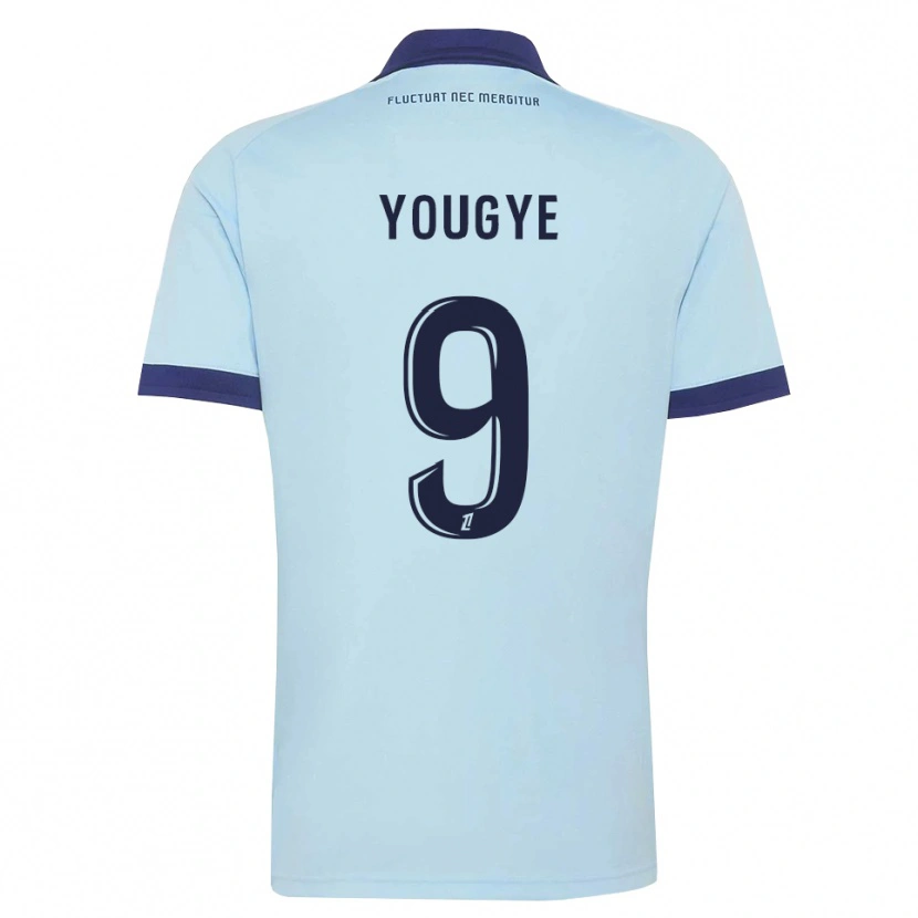 Danxen Hombre Camiseta Joshua Yougye #9 Azul Aciano Negro 2ª Equipación 2026/27 La Camisa México