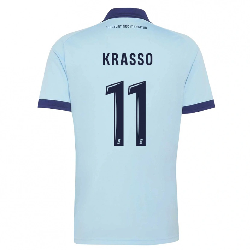 Danxen Hombre Camiseta Jean-Philippe Krasso #11 Azul Aciano Negro 2ª Equipación 2026/27 La Camisa México