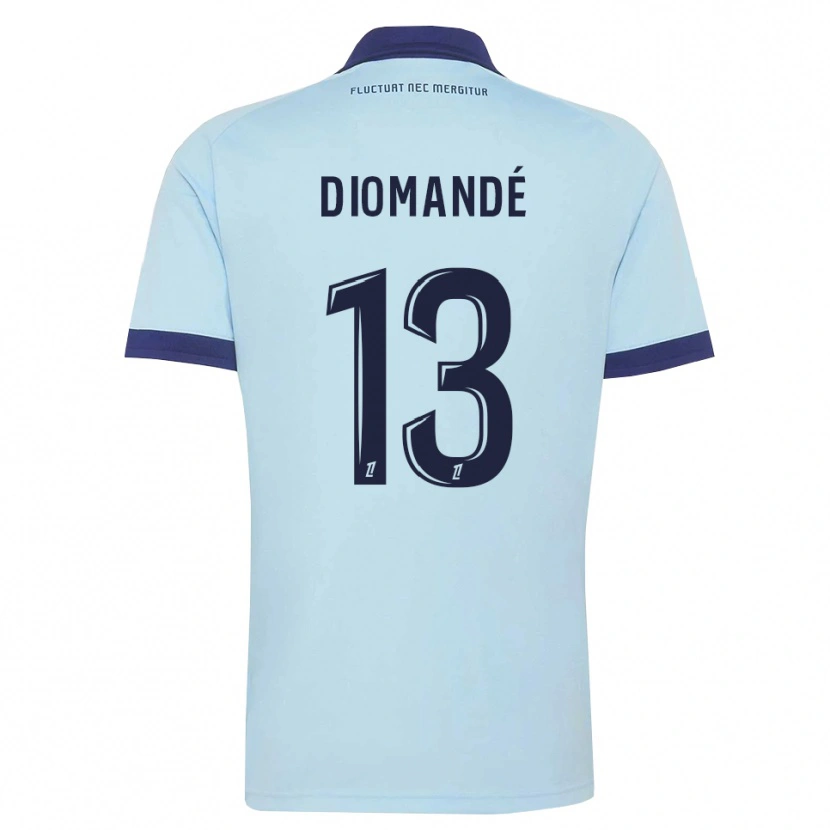 Danxen Hombre Camiseta Vassancy Diomandé #13 Azul Aciano Negro 2ª Equipación 2026/27 La Camisa México