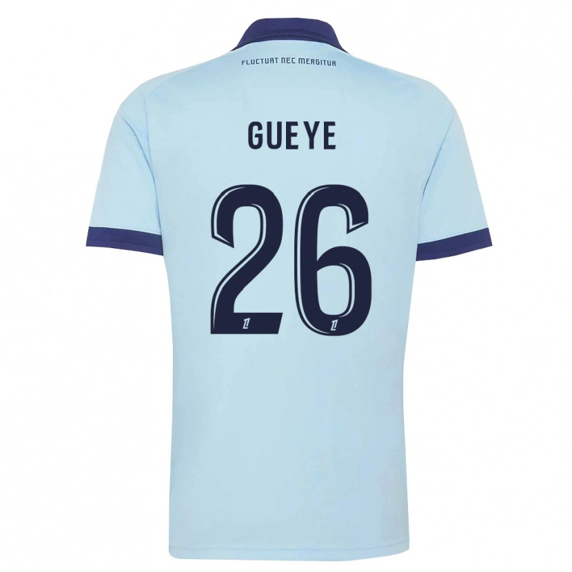 Danxen Hombre Camiseta Lamine Gueye #26 Azul Aciano Negro 2ª Equipación 2026/27 La Camisa México