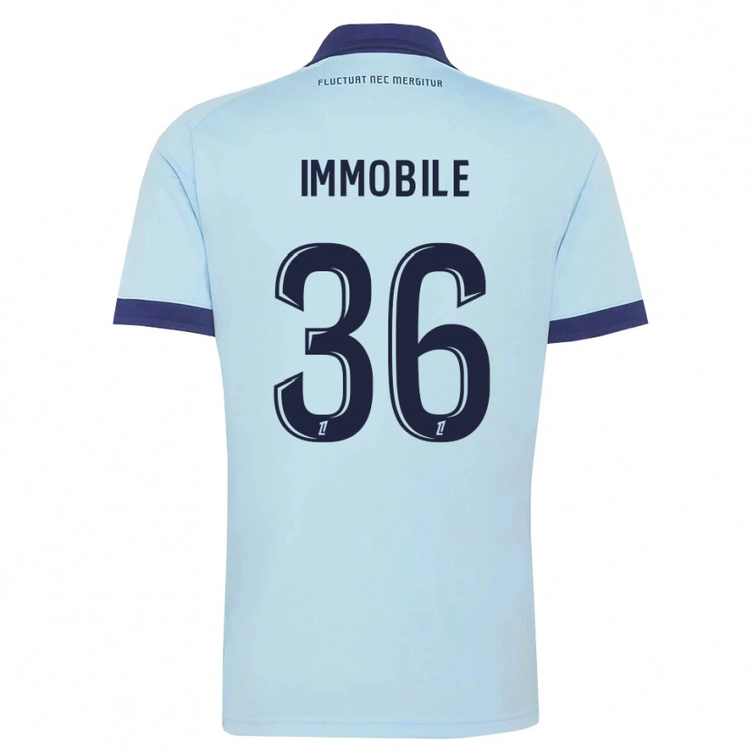 Danxen Hombre Camiseta Ciro Immobile #36 Azul Aciano Negro 2ª Equipación 2026/27 La Camisa México