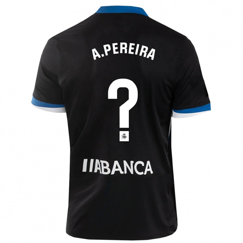 Danxen Hombre Camiseta Alejandro Pereira #0 Negro Azul Blanco 2ª Equipación 2026/27 La Camisa México